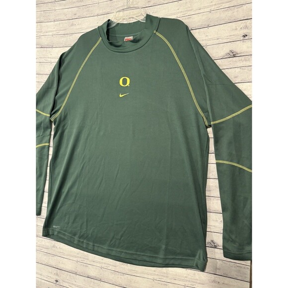 Team Nike Oregon Ducks Mens LS Shirt Sz XXL University Center Check Swoosh - Picture 3 of 16